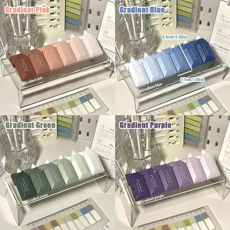 6PC Card Style Gradient Correc - Correction Tape Roller ulasan dan harga